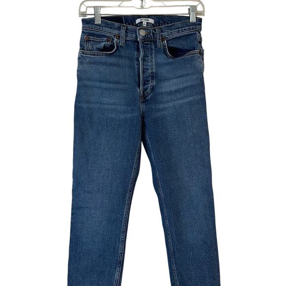 Re/Done 90s High Rise Ankle Crop in Mid 70s Color sz 26 - Picture 2 of 8